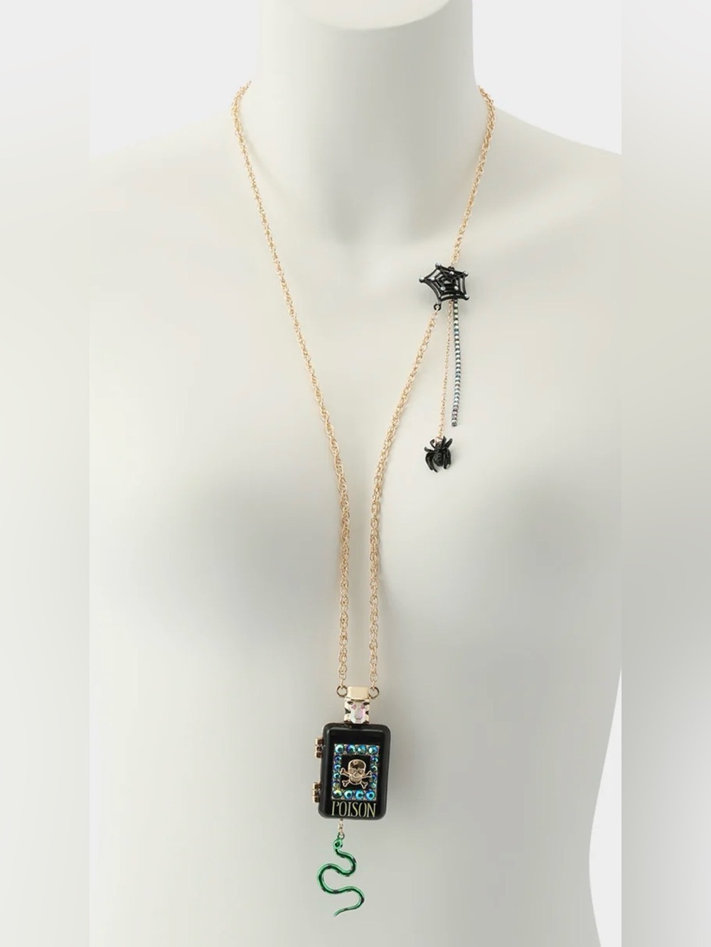 BETSEY JOHNSON POISON HALLOWEEN LONG PENDANT NECKLACE - NWT - Picture 2 of 6